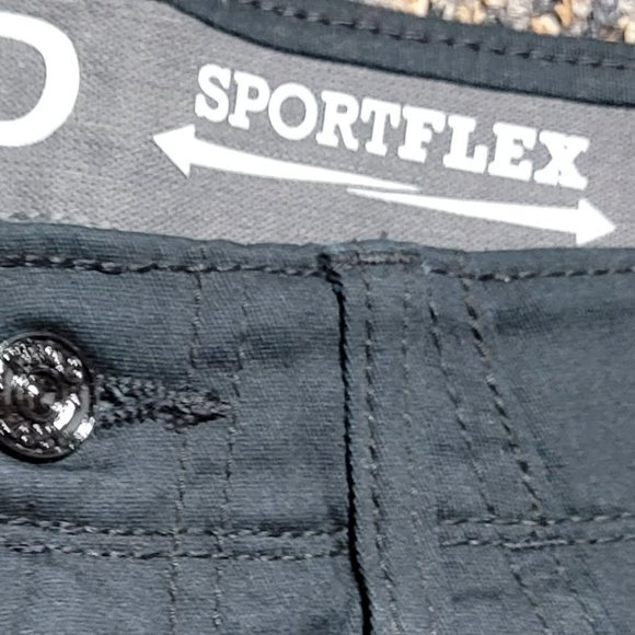 NWT Izod Men's 34 Waist Black Modern Fit 9" Shorts Sportflex Waistband Size 34 - Picture 4 of 16